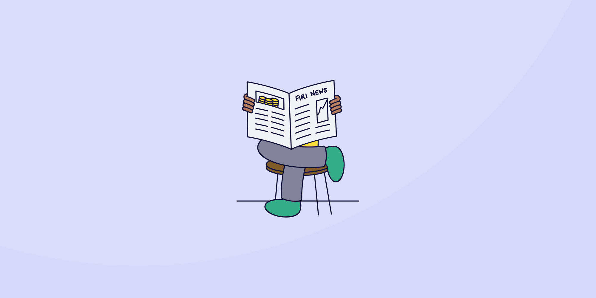 Illustration of a person reading Firi News