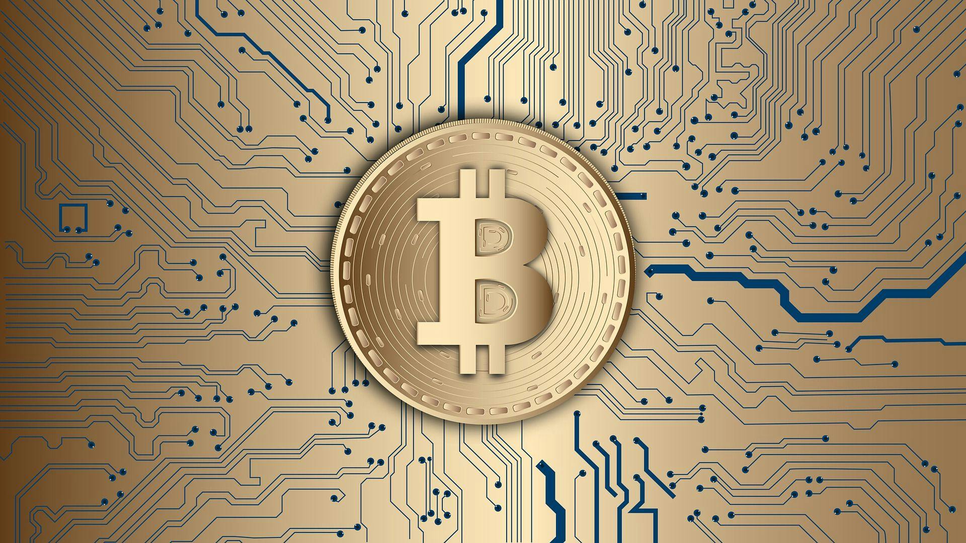 Blockchain og bitcoin. Illustration af VIN DJ